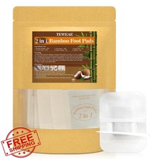 TEWEAE 64pc Bamboo Foot Pads Sleep Patch Natural Herbal One-Piece Design Rela...