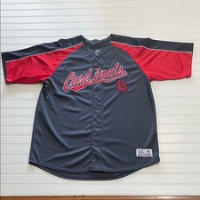 DYNASTY ST LOUIS CARDINALS SHORT SLEEVE RED BLUE BASEBALL JERSEY XL