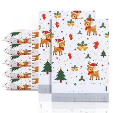 Christmas Poly Mailers Cute Holiday Shipping Bags Custom 6"x9" 10"x13" 14.5"x19"