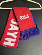 Kansas Jayhawks Est 1865 Red White Blue Scarf Rock Chalk 50 Inches