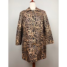 Chico's Leopard Print Blazer Jacket Metallic Animal Lined Size 2 or L