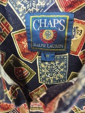 Chaps Ralph Lauren 1990's Vintage Winter Long Sleeve Shirt Men's Size Medium