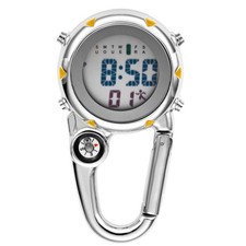 Backpack Clip On Band Carabiner Digital Sports Fob Watch Luminous For Hikers zz