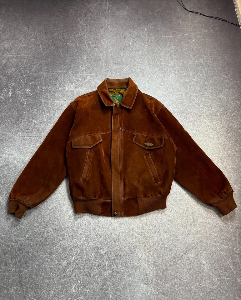 RARE VTG KAPITAL STYLE SUEDE WESTERN COWBOY BOMBER JACKET MADE ITALY - Image 3 of 4