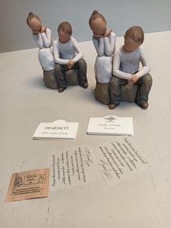 2er set Enesco Willow Tree „Brother and Sister“ Figurine – 14 cm