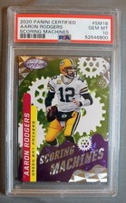 Case Hit PSA 10 Aaron Rodgers 2020 Panini Certified Scoring Machines Packers SSP