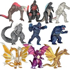 TwCare Set of 10 Godzilla vs Kong Dinosaur Dragon Toys Movable Joint Action F...