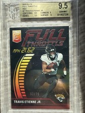 2023 Donruss Elite Full Throttle Red Travis Etienne Jr. /75 BGS 9.5 GEM MINT