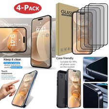 For iPhone 11 12 13 14 15 16 Pro Max XS 6s 7 8 SE Clear Glass Screen Protector