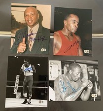 Four Kings Boxing Signed Photos - Beckett Authentication