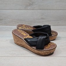 Sam Edelman Womens Ramsey Leather Espadrille Wedge Sandals Shoes sz 8M