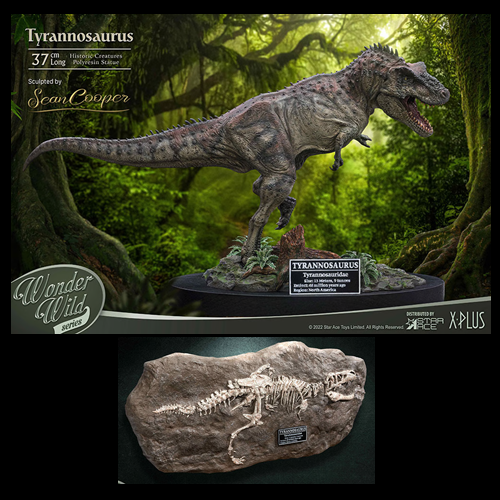 DINOSAUR - Tyrannosaurus Rex T-Rex Deluxe Ver. Statue & Fossil Replica Star Ace