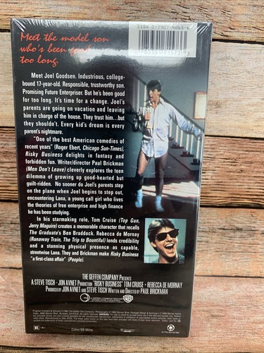 Risky Business (VHS, 1999) Brand New Sealed Free Shipping Tom Cruise - Picture 2 of 5