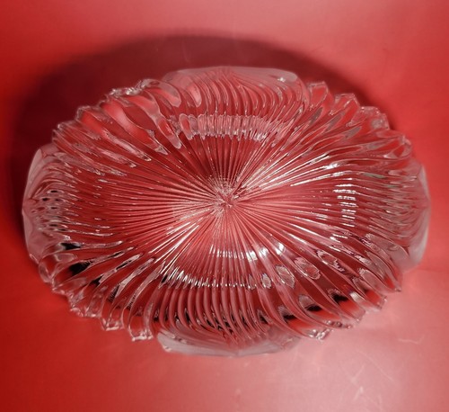 Vintage MCM Mikasa Crystal Glass Bowl Frosted Flowers Votile Candle Holder - Picture 4 of 15