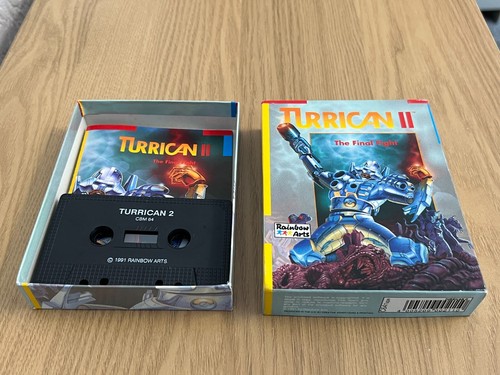 Turrican 2 / II Commodore 64 Cassette - Boxed & Working -👽👾Retro Gift Idea👾👽 - Afbeelding 11 van 24