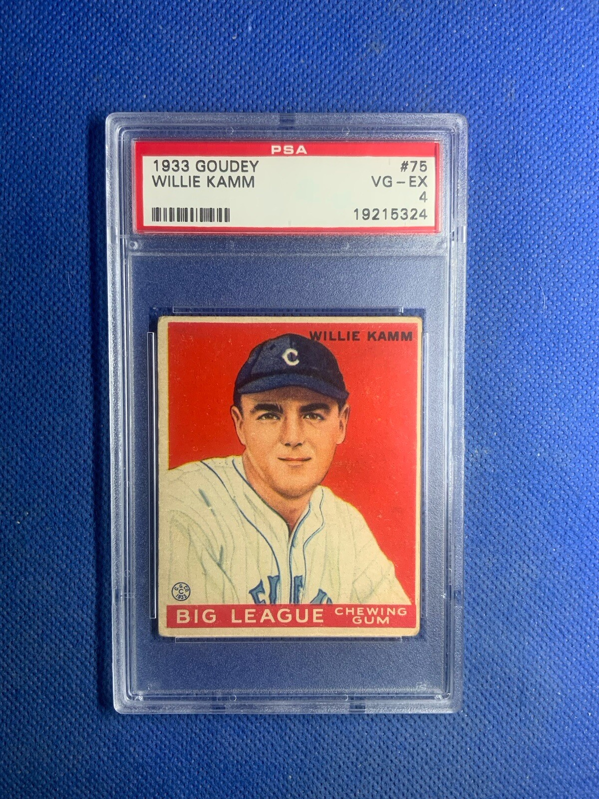 1933 Goudey Baseball #75 Willie Kamm PSA 4