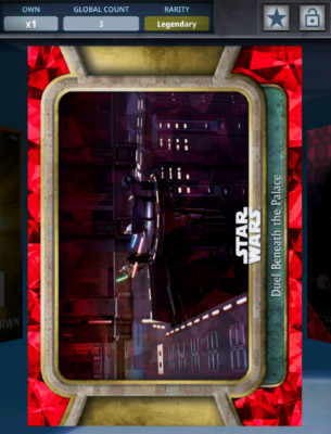 Topps Star Wars Card Trader Duel Red Sapphire TPM LEGEND 5cc LIMITED DIGITAL