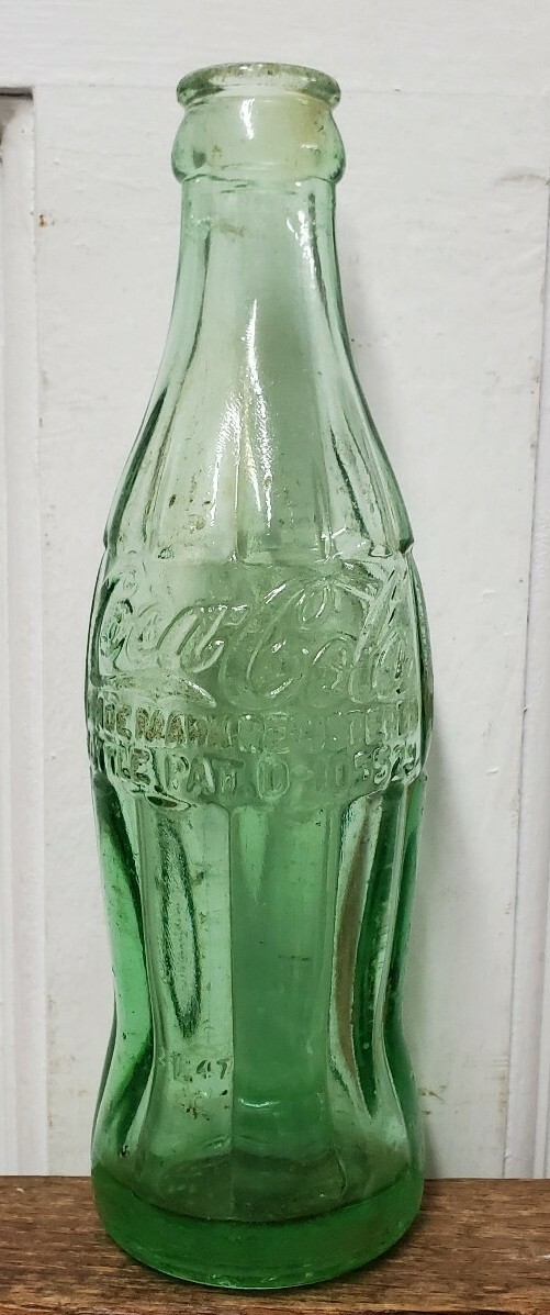 Vintage 1947 Patent D-105529 Coca Cola Bottle From Greenwood