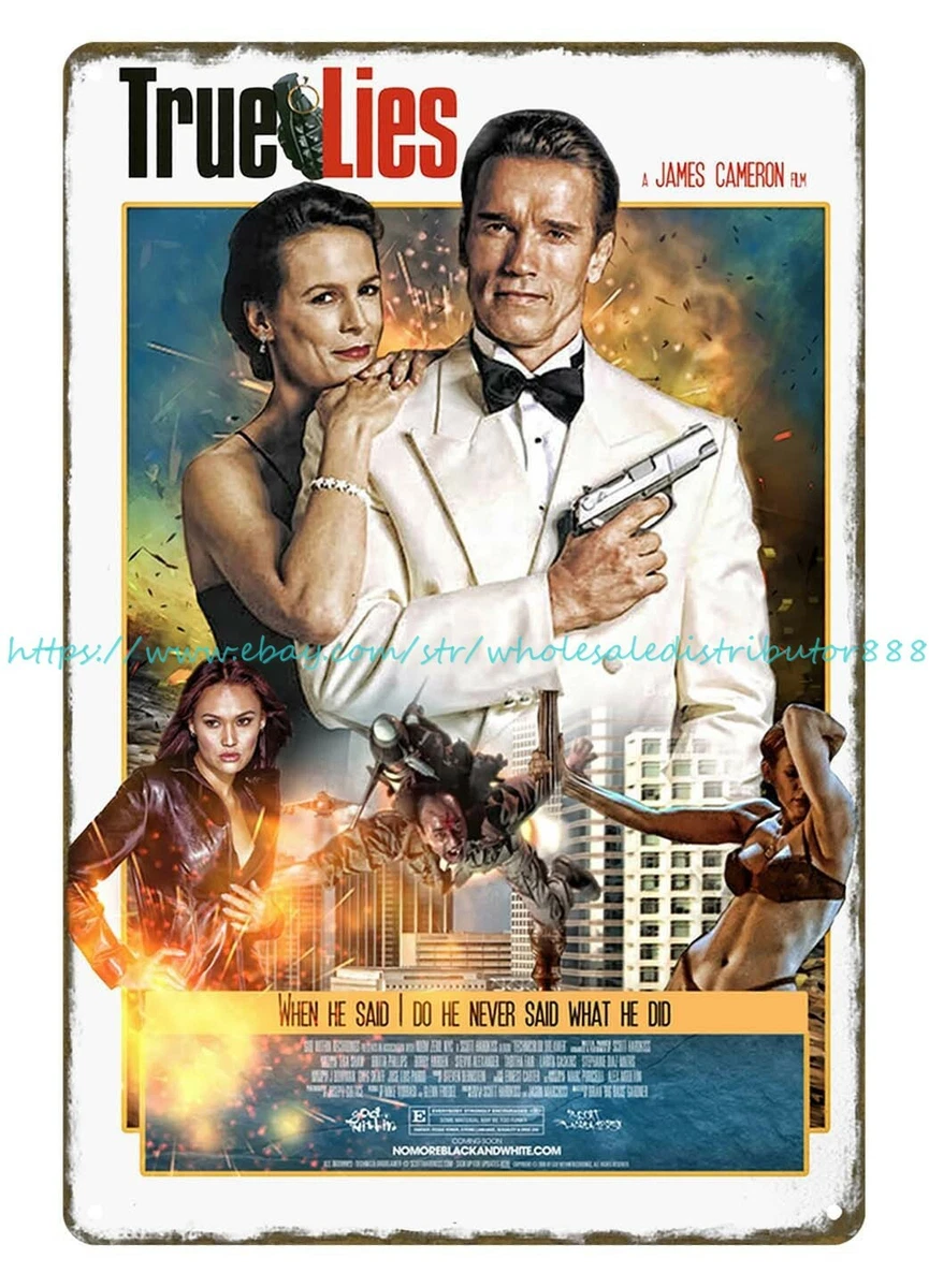 Arnold Schwarzenegger True Lies 1994 movie Poster metal tin sign pop art  prints | eBay
