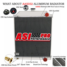 4 Row Aluminium Radiator For 1951-1961 58 JAGUAR MK7 MK8 MK9 Mark VII VIII IX MT