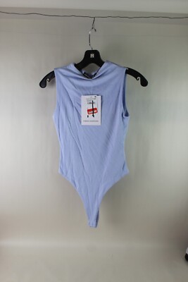 NWT Naked Wardrobe Women's Sleeveless Bodysuit-Periwinkle-MED