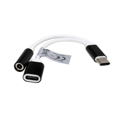 Audio Adapter für Huawei Honor 30 Pro,stereo,USB-C auf 3,5mm Klinke+Ladebuchse