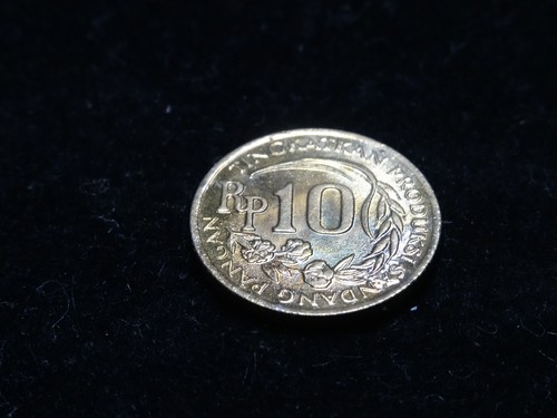 1971 Indonesia 10 Rupiah Commemorative Coin KM #33 FAO BU Uncirculated - 第 2/4 張圖片