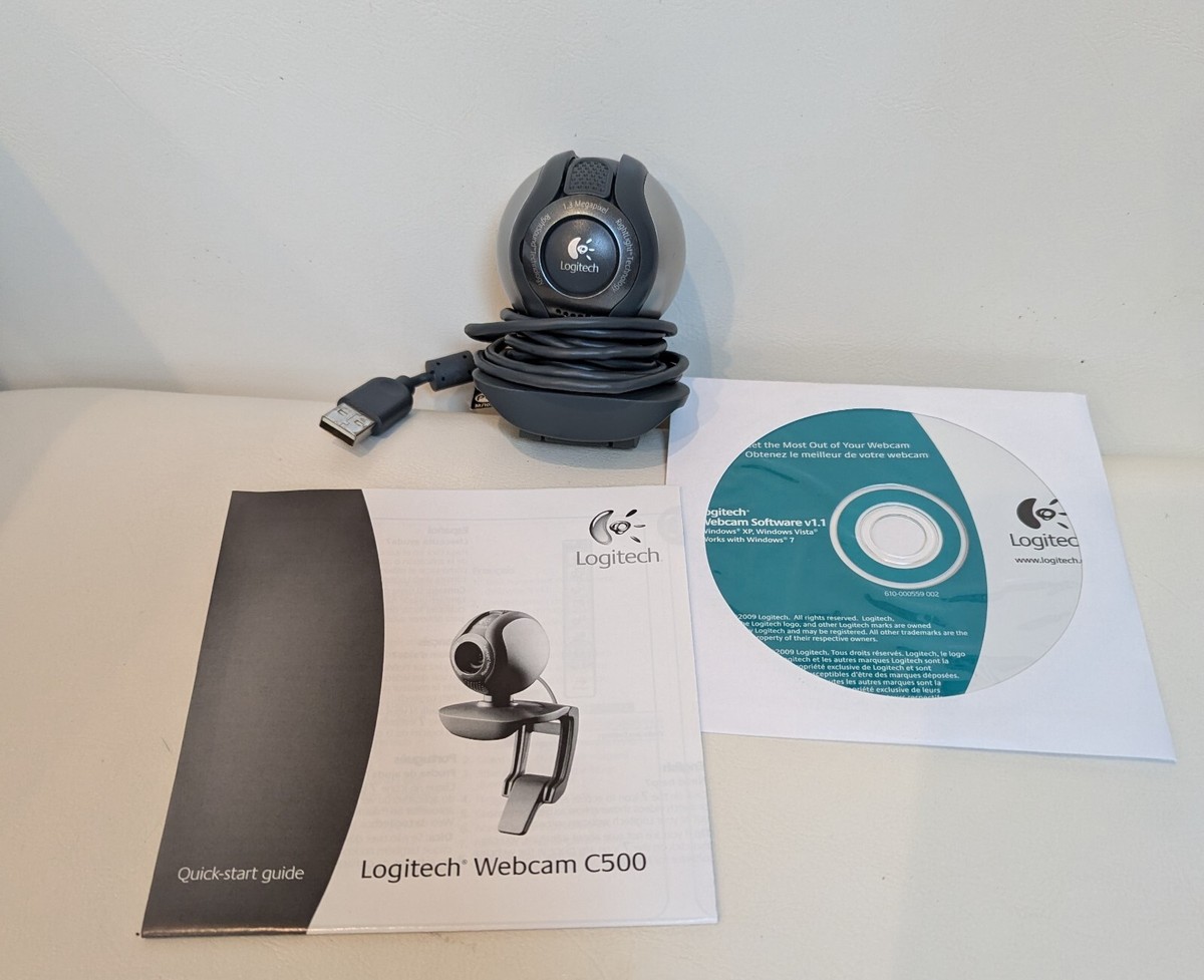 LOGITECH WEBCAM C500 USB with software and handbook