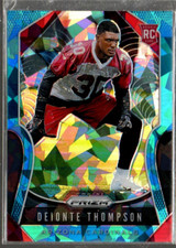 2019 Panini Prizm Prizms Blue Ice #390 Deionte Thompson /99