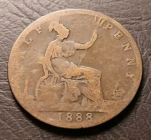 1888 Victoria Half Penny — photo from the most recent tracked eBay sale
