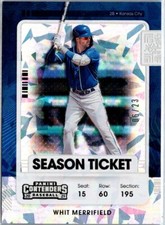 2021 Panini Contenders Season Ticket whit Merrifield Cracked Ice /23 #30