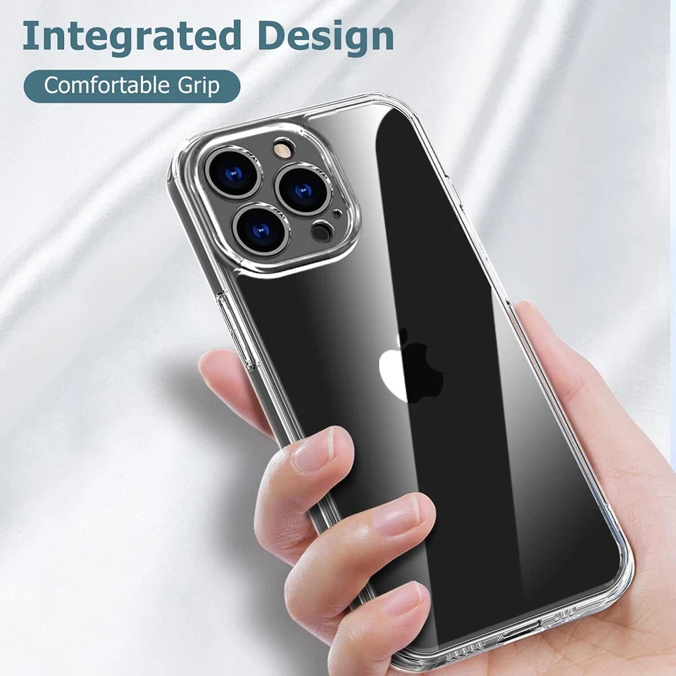 Funda Para iPhone 14 13 12 11 PRO MAX XR XS Cristal Transparente Suave TPU Foto 3 de 4