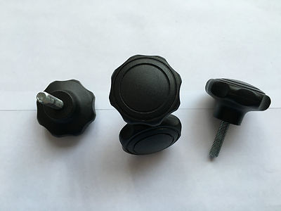 Stern/Makobsmuschel Handrad - 40 mm Durchmesser M6 x 25 mm Außengewinde - Beutel à 20 Stück