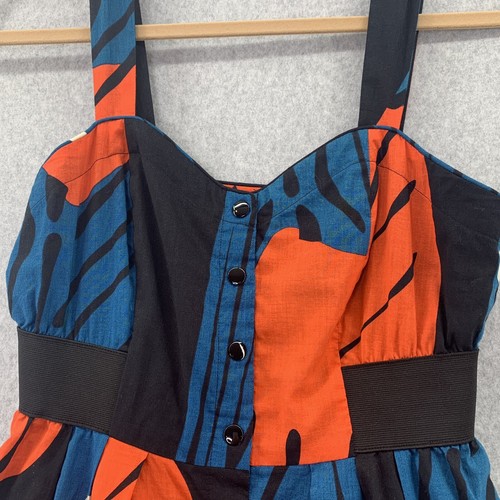 Anthropologie Maeve Sun Dress Womens 2 Abstract Print Fragmented Pipeline EUC - Picture 2 of 14