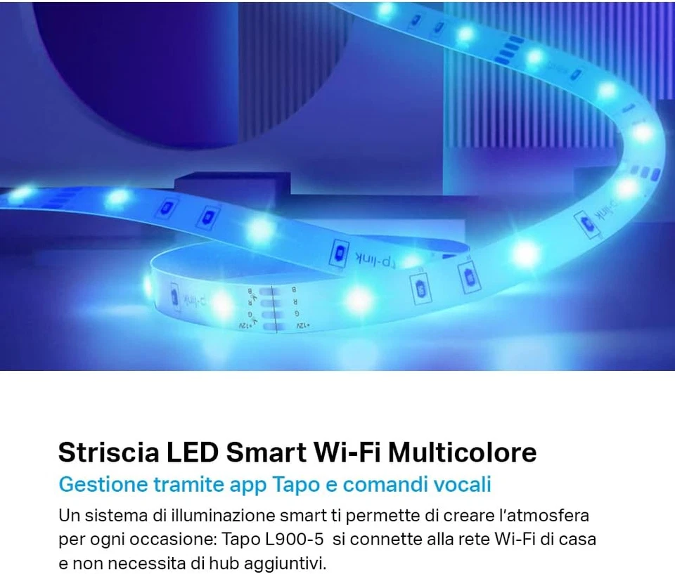Tp-Link  L900-5 Striscia LED Smart Wi-Fi 5M, Controllo Vocale Compatibile Con Al - Immagine 2 di 4