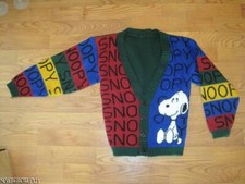 VINTAGE PEANUTS SNOOPY CHILDRENS KIDS CARDIGAN SWEATER NO TAGS 10/12 