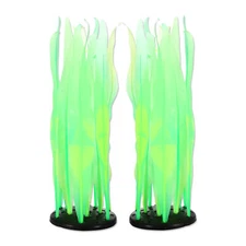 2pcs Aquarium Glowing Kelp Plant Silicone Glowing Fish Tank Decorations