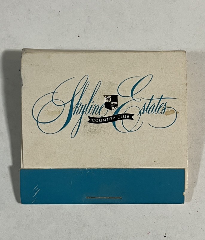 Skyline States, Country Club, Golf Tee Packet Matchbook Case, 4 Pieces Unused