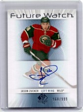 2012-13 SP Authentic Future Watch Autograph Rookie Jason Zucker RC Auto 968/999