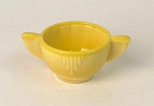 Akro Agate Tea Set Large Yellow Interior Panel Sugar 2-3/16" x 1-3/8" High 