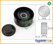 Tensioner pulley, V-ribbed belt INA 531087310 for Porsche 911