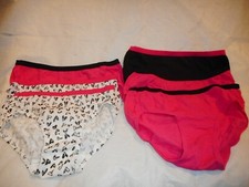 N/WO/T 6 Hanes Girls Multi color Brief Panty Sold Together SIZE 12  16