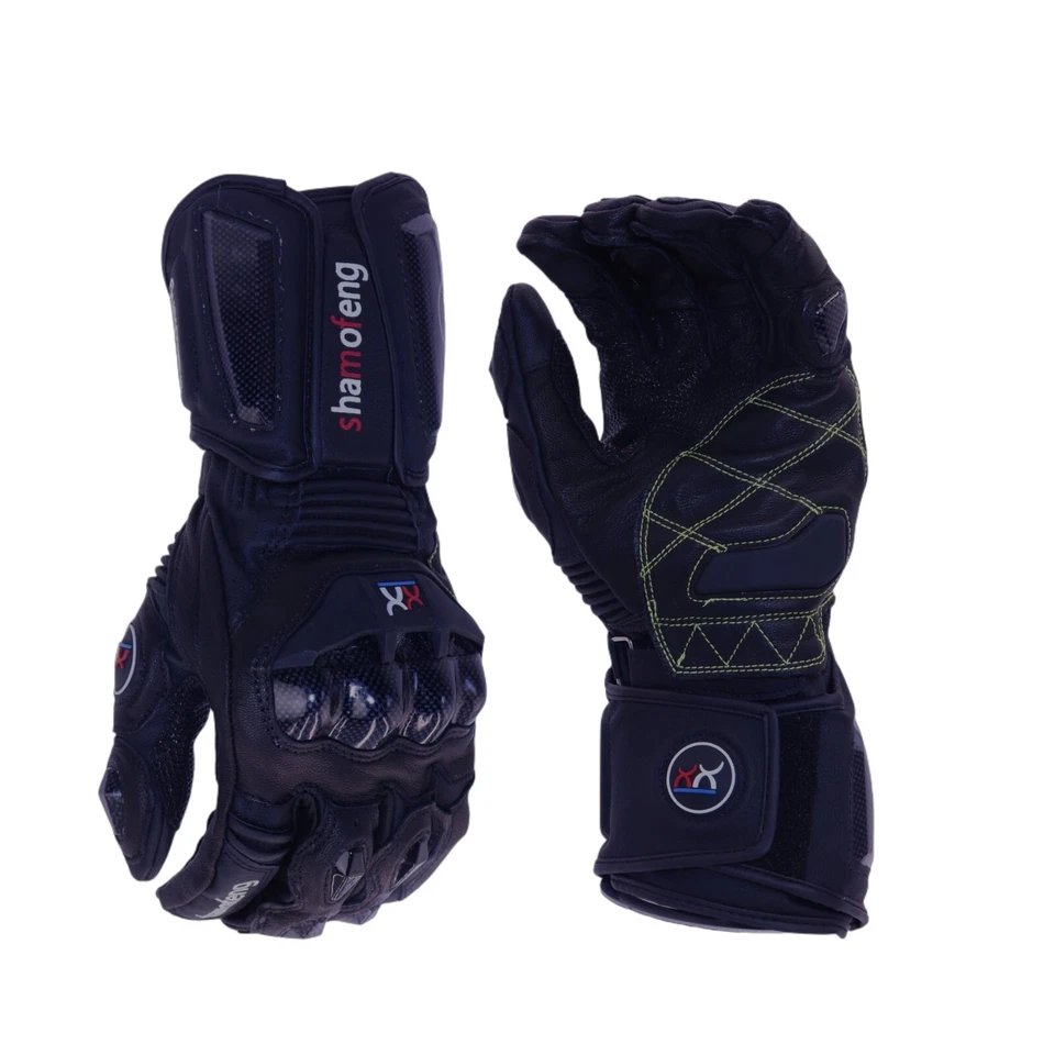 Guantes deportivos de carreras al aire libre Shamofeng de cuero para motocicletas hombres y mujeres Foto 2 de 3