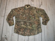 VTG WOOLRICH CAMO CHAMOIS SHIRT ADVANTAGE TIMBE CAMOUFLAGE SIZE L LARGE FADED