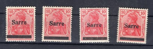 Saar 6a + Business Intelligence + III Both Colors Each Type I + III MNH Mint