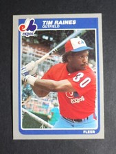 1985 FLEER BASEBALL #405 TIM RAINES *B* MONTREAL EXPOS *NRMT/MINT* *HOF*
