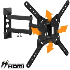 Mount-It Full Motion TV Wall Mount Bracket 28–55” Swivel Arm Tilt