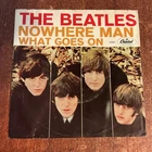 Beatles 'Nowhere Man/What Goes On' 1966 US Capitol  7" Vinyl 45 Pic Slv- EX/VG+