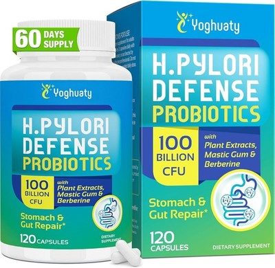 H. Pylori Defense Probiotics 100 Billion CFU - 120 Capsules - Stomach & Gut