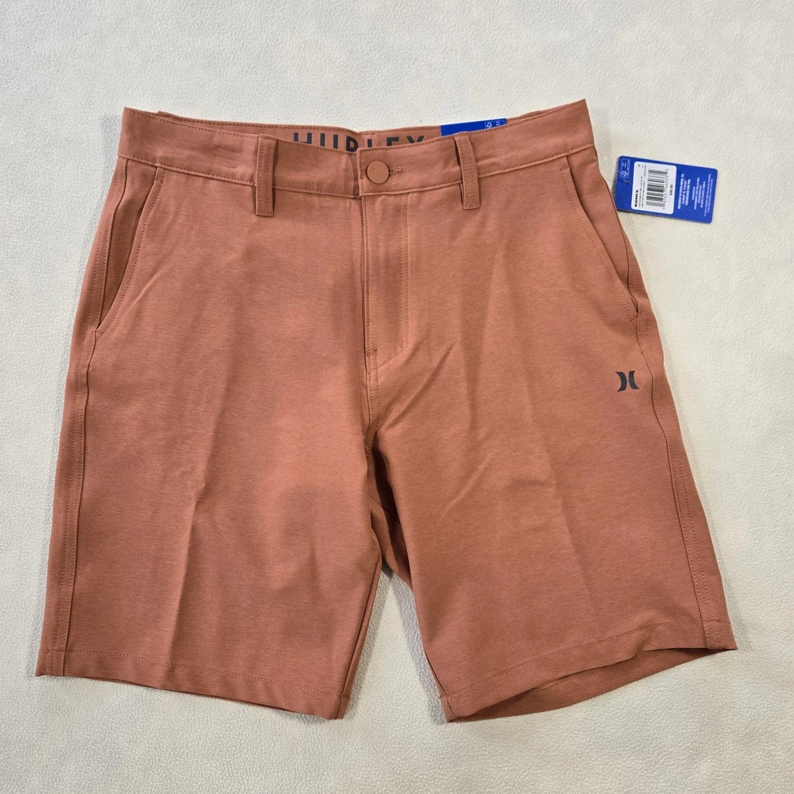 Hurley Shorts Mens 30 Brown Quick Dry Hybrid Walkshort Regular Fit Stretch